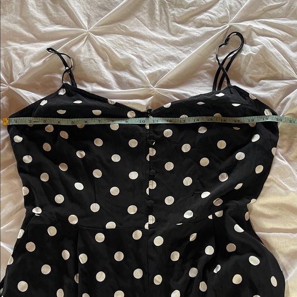 J Crew NWT Strappy wide-leg jumpsuit in black and ivory polka dot - Picture 11 of 14